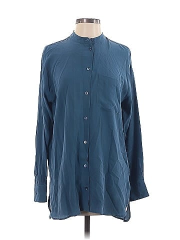 Equipment Long Sleeve Silk Top (view 1)