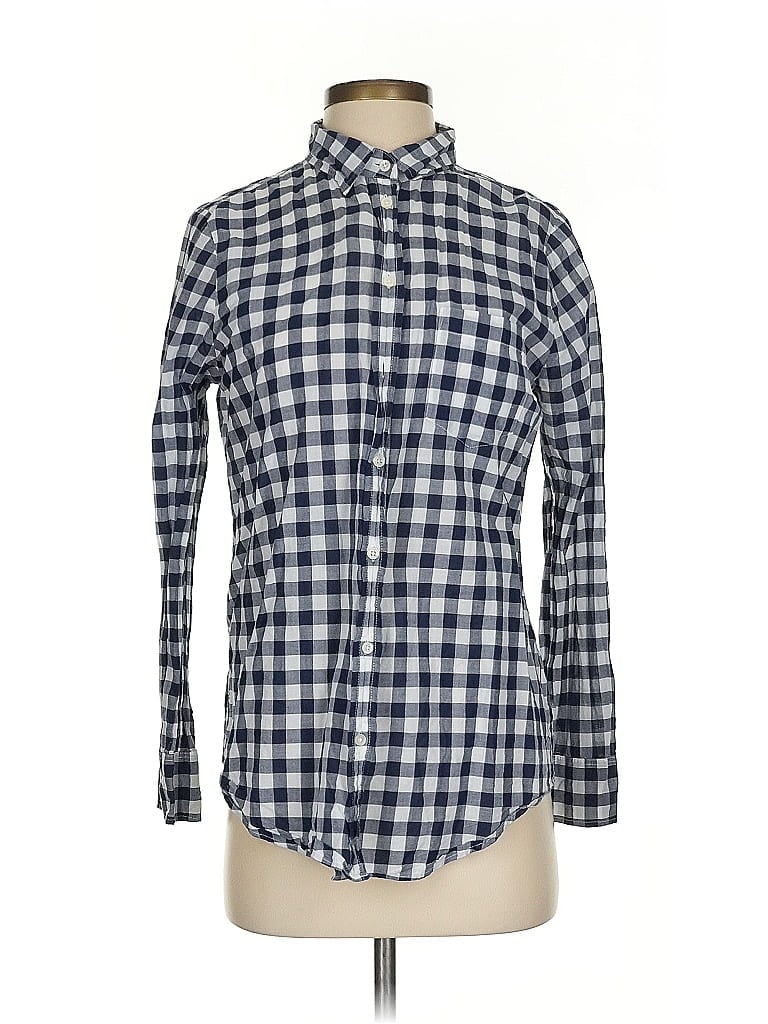 Pre-owned J. By J.crew Long Sleeve Button Down Shirt In Blue