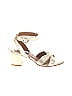 Margaux Metallic Ivory Gold Sandals Size EU 37 1/2 - photo 1