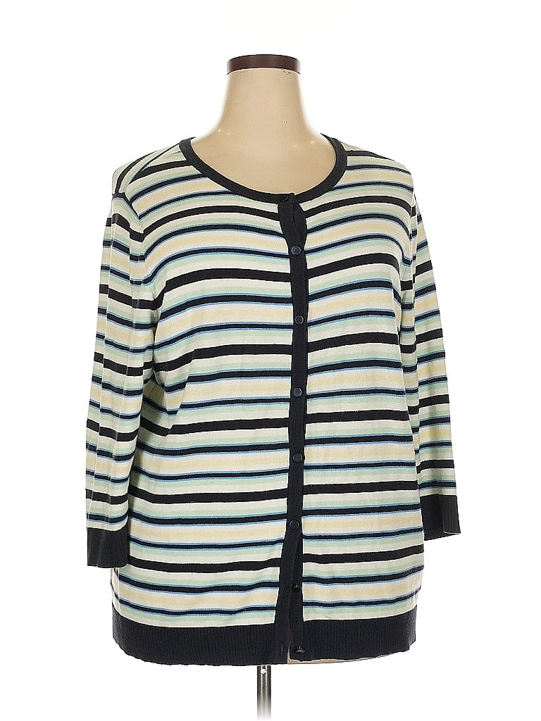 Cj Banks 100% Cotton Ivory Cardigan Size 2X - photo 1