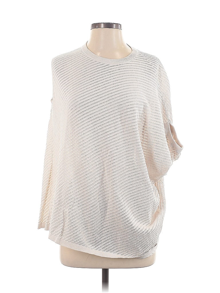 Click to view more detailed imagery on our partner's website Pre-owned Allsaints 3/4 Sleeve Top Silver Boatneck Tops