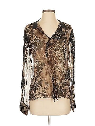 Elie Tahari Long Sleeve Silk Top (view 1)