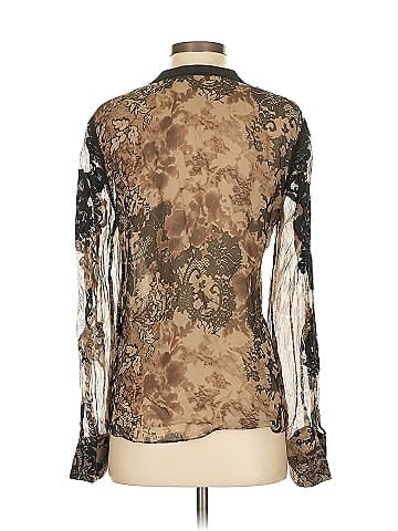 Elie Tahari Long Sleeve Silk Top (view 2)
