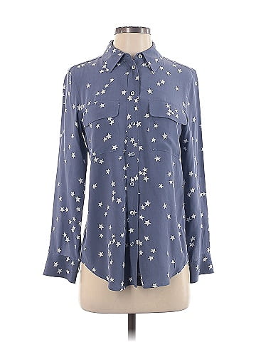 Equipment Long Sleeve Silk Top (view 1)