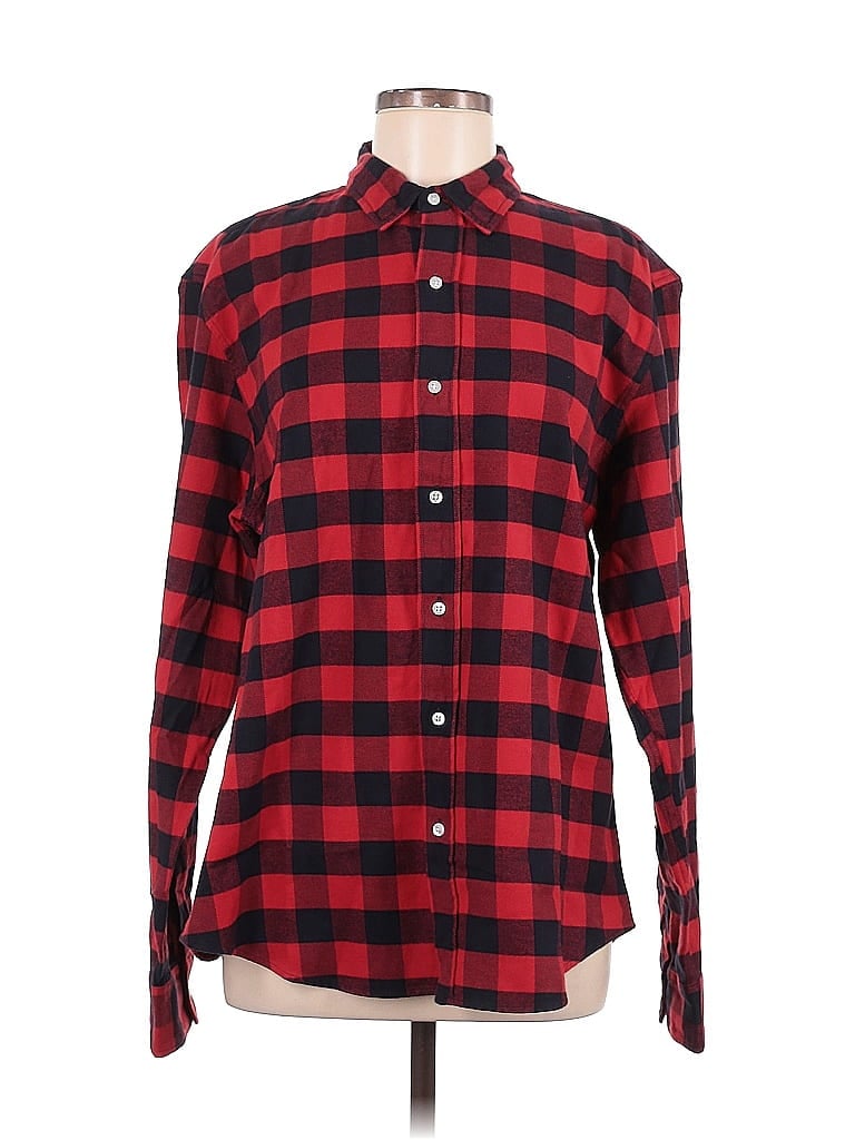 Frank & Eileen 100% Cotton Plaid Red Long Sleeve Button-Down Shirt Size M - photo 1