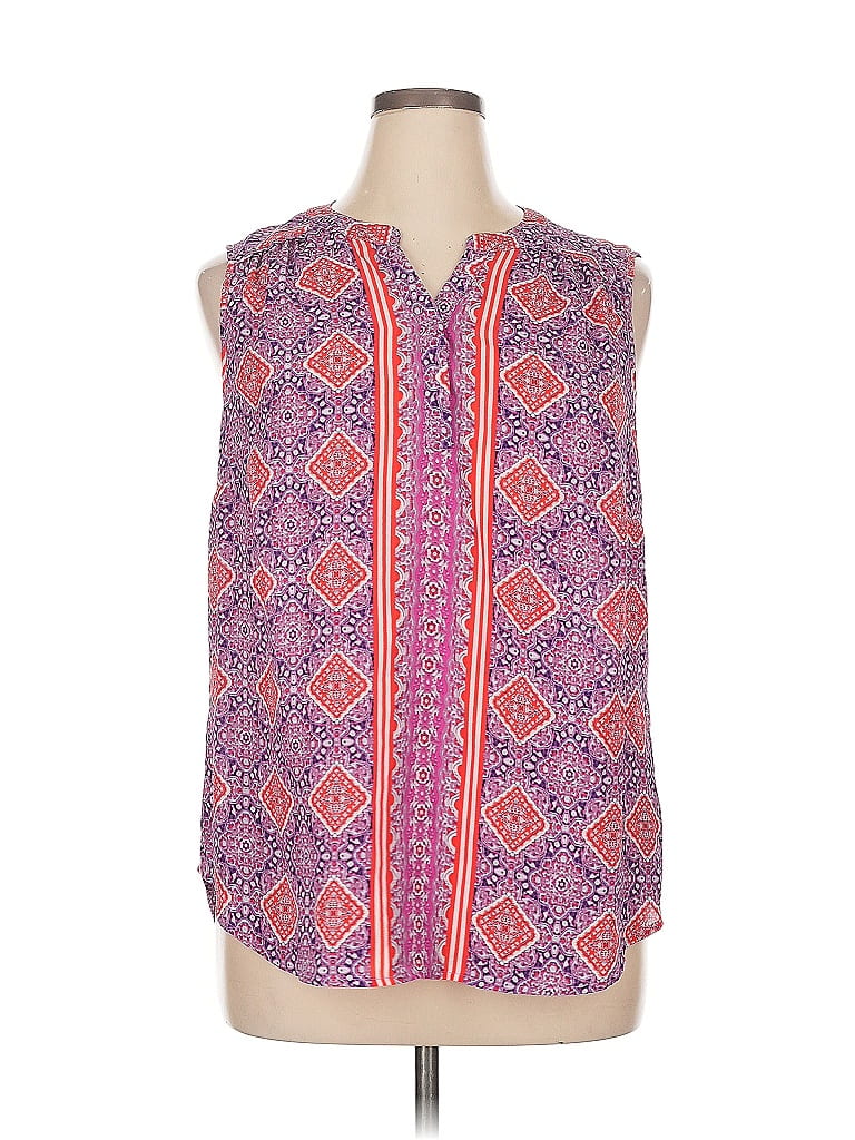 Violet & Claire 100% Polyester Purple Sleeveless Blouse Size 1X - photo 1