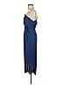 o.p.t 100% Polyester Solid Blue Cocktail Dress Size S - photo 5