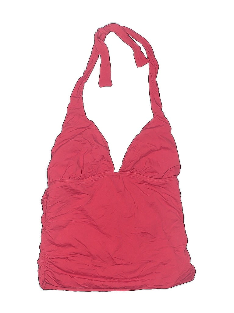 Click to view more detailed imagery on our partner's website Pre-owned Dkny Swimsuit Top Red Solid Pattern Swimwear