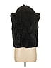 Adrienne Landau 100% Rabbit Fur Black Faux Fur Vest Size L - photo 2