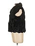 Adrienne Landau 100% Rabbit Fur Black Faux Fur Vest Size L - photo 5