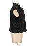 Adrienne Landau 100% Rabbit Fur Black Faux Fur Vest Size L - photo 4