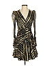 ML Monique Lhuillier Metallic Gold Cocktail Dress Size 4 - photo 1
