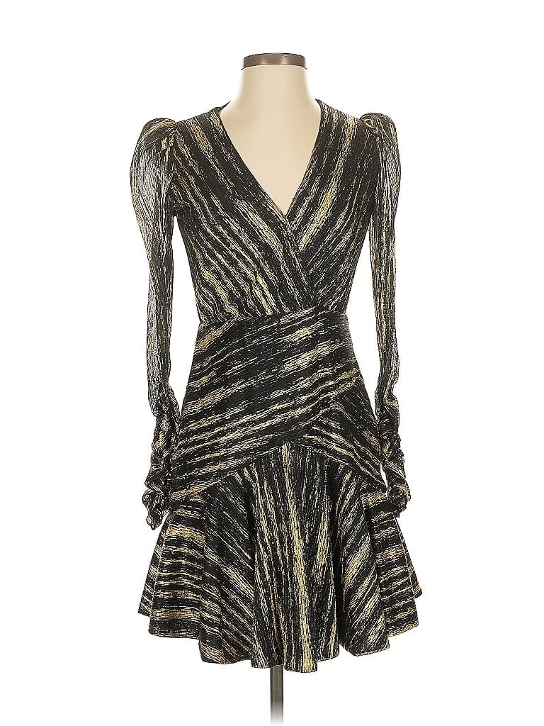 ML Monique Lhuillier Metallic Gold Cocktail Dress Size 4 - photo 1
