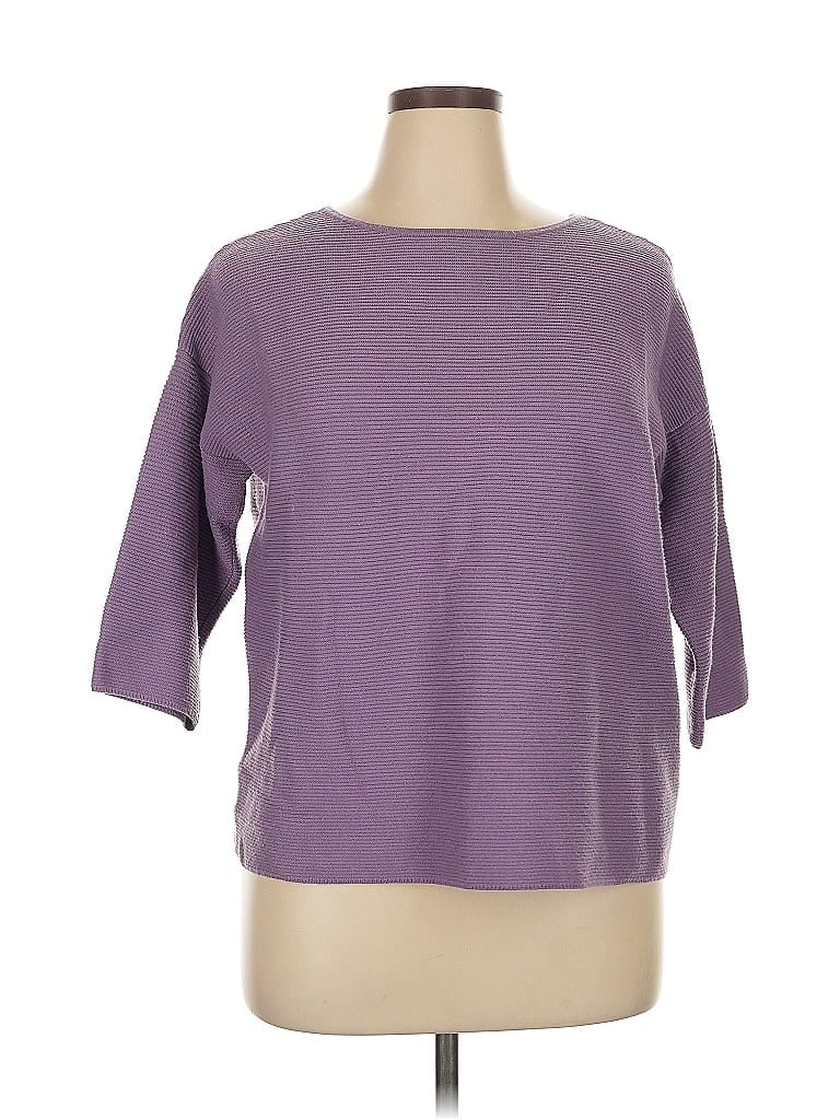 Pre-owned Chico's Pullover Sweater In Purple