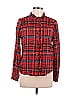 On 34th Plaid Red Long Sleeve Button-Down Shirt Size M - photo 1