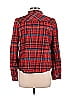 On 34th Plaid Red Long Sleeve Button-Down Shirt Size M - photo 2