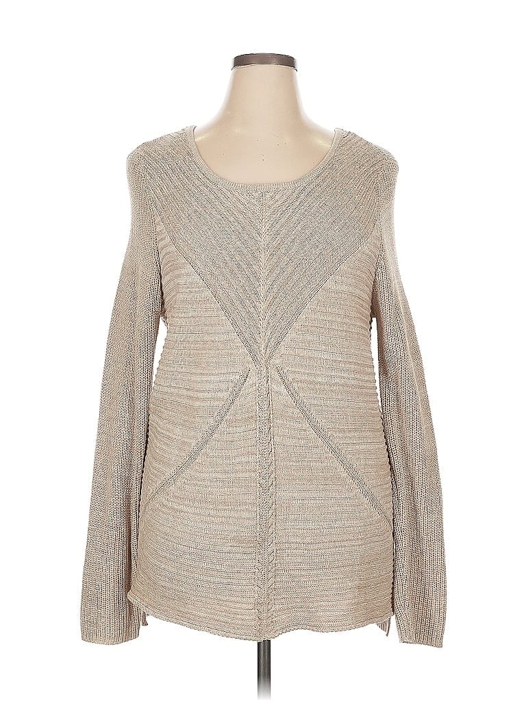 Dana Buchman Metallic Tan Pullover Sweater Size XL - photo 1