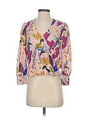 Tanya Taylor 3/4 Sleeve Silk Top