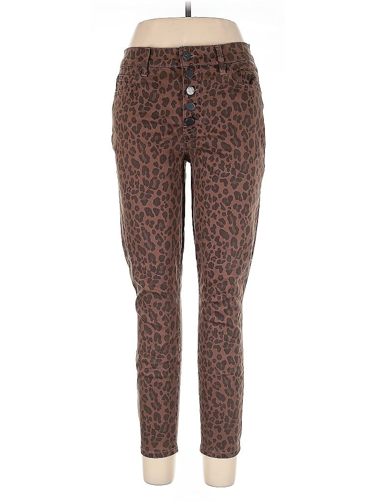 Level 99 Animal Print Brown Jeggings Size 30 waist - photo 1