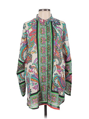 Johnny Was Long Sleeve Silk Top (view 1)
