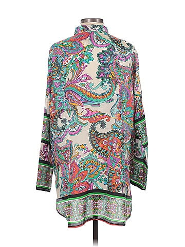 Johnny Was Long Sleeve Silk Top (view 2)