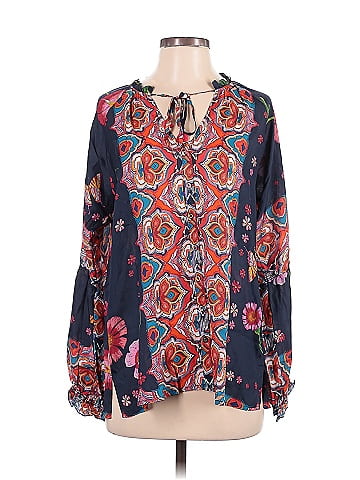 Johnny Was Long Sleeve Silk Top (view 1)