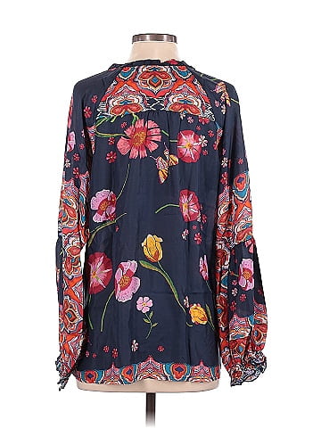 Johnny Was Long Sleeve Silk Top (view 2)