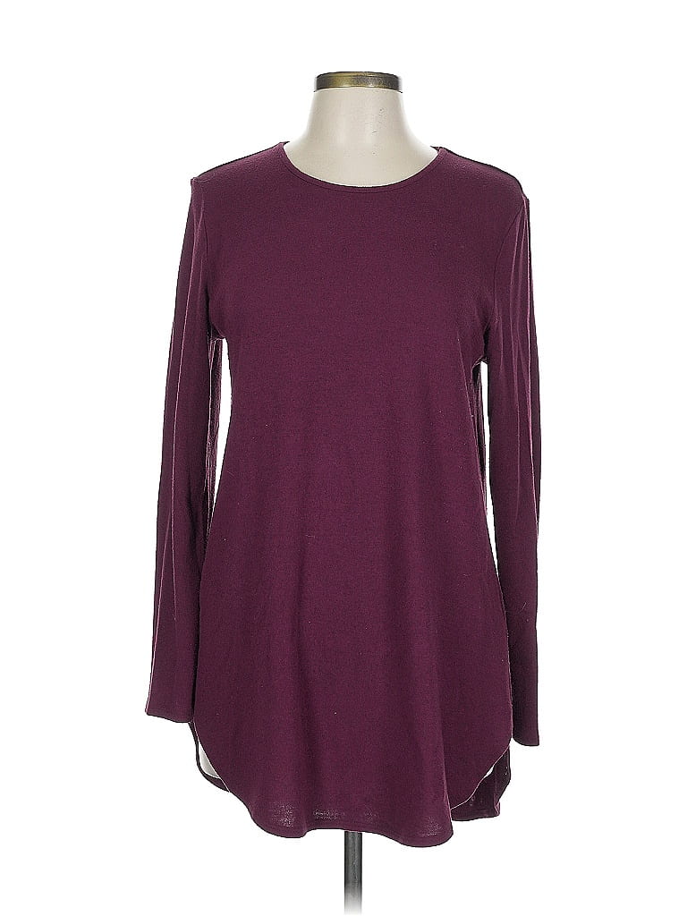 Click to view more detailed imagery on our partner's website Pre-owned Joan Vass Long Sleeve T-shirt In Burgundy