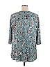 Peruvian Connection 100% Pima Cotton Teal 3/4 Sleeve Blouse Size XL - photo 2