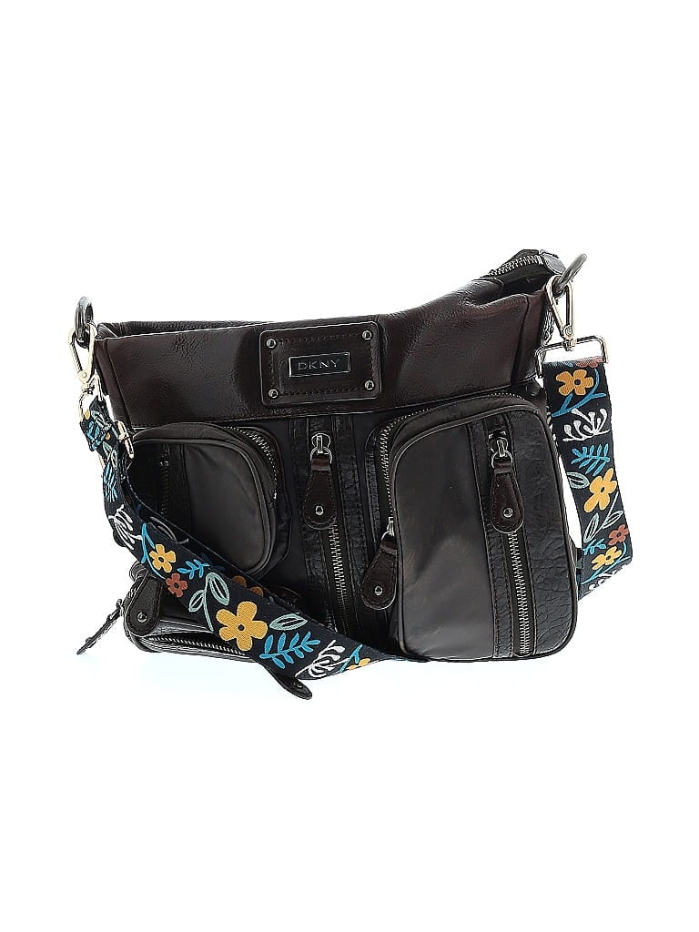 DKNY Floral Black Brown Crossbody Bag One size - photo 1