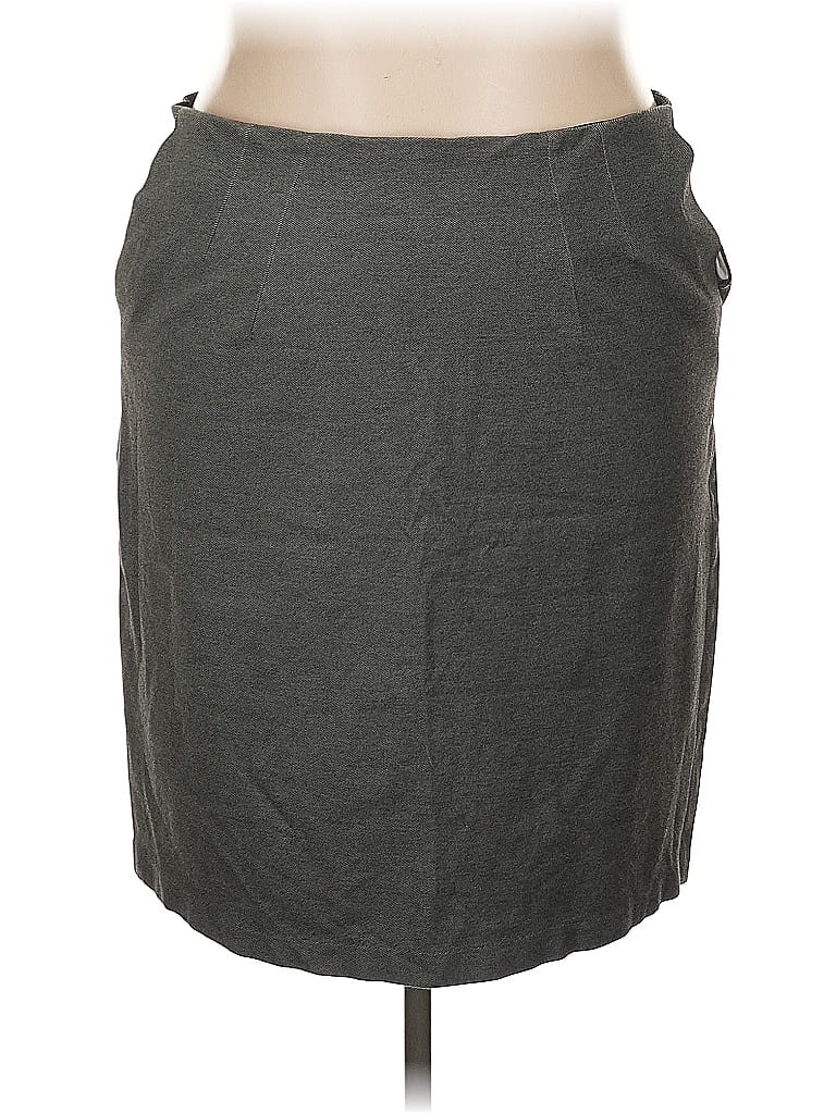 Pre-owned Lands' End Casual Skirt In Gray