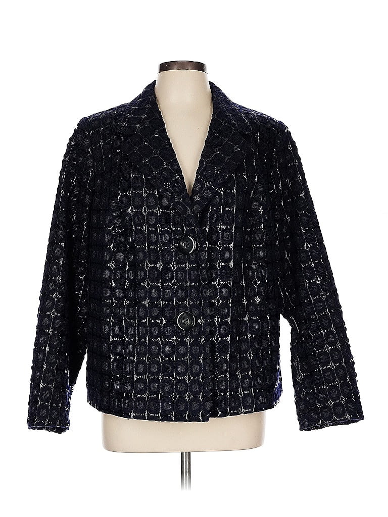 Pre-owned Marina Rinaldi Blazer Jacket In Blue