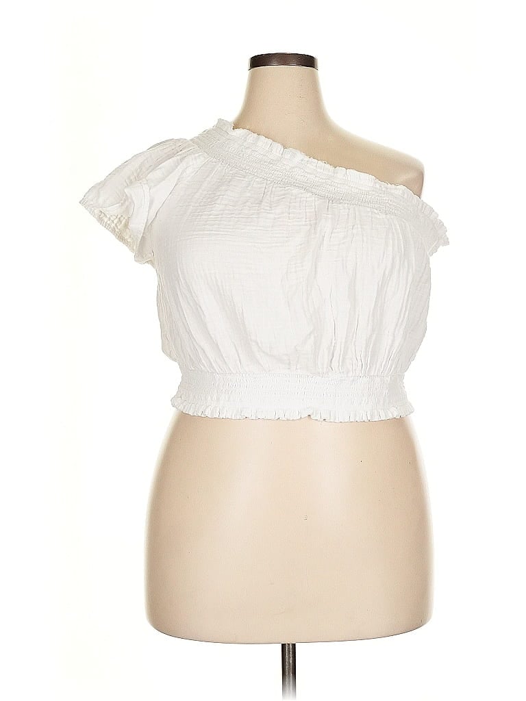 Pre-owned Aerie Sleeveless Blouse In White