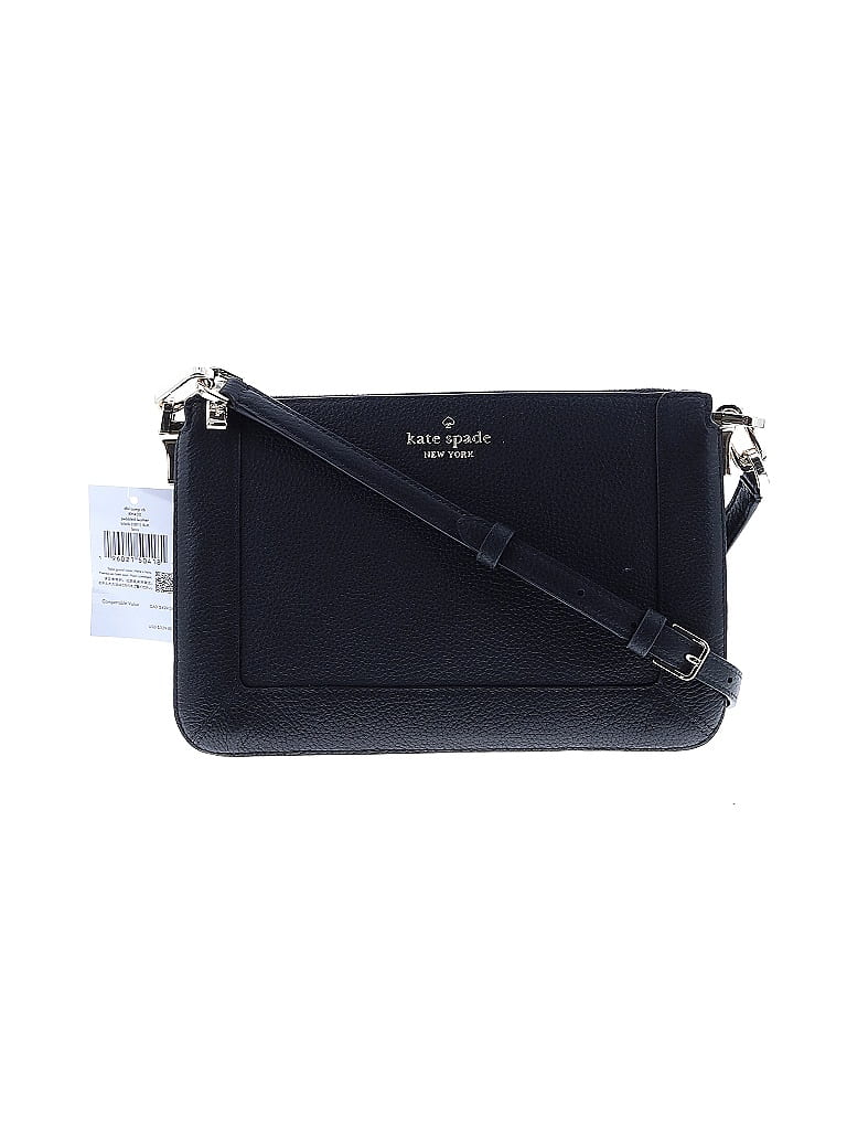 Kate Spade New York 100% Leather Blue Black Leather Crossbody Bag One size - photo 1