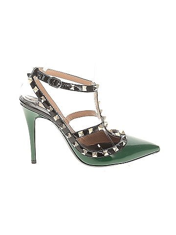 Valentino Patent Rockstud Ankle Strap Pumps (view 1)