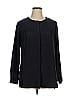 MBN 100% Polyester Black Long Sleeve Blouse Size 1X - photo 1