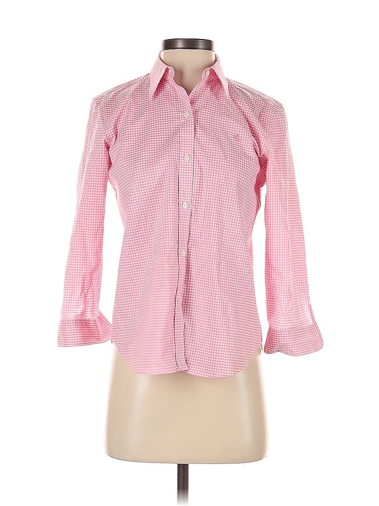 Click to view more detailed imagery on our partner's website Pre-owned Polo Ralph Lauren 3/4 Sleeve Button Down Shirt In Pink