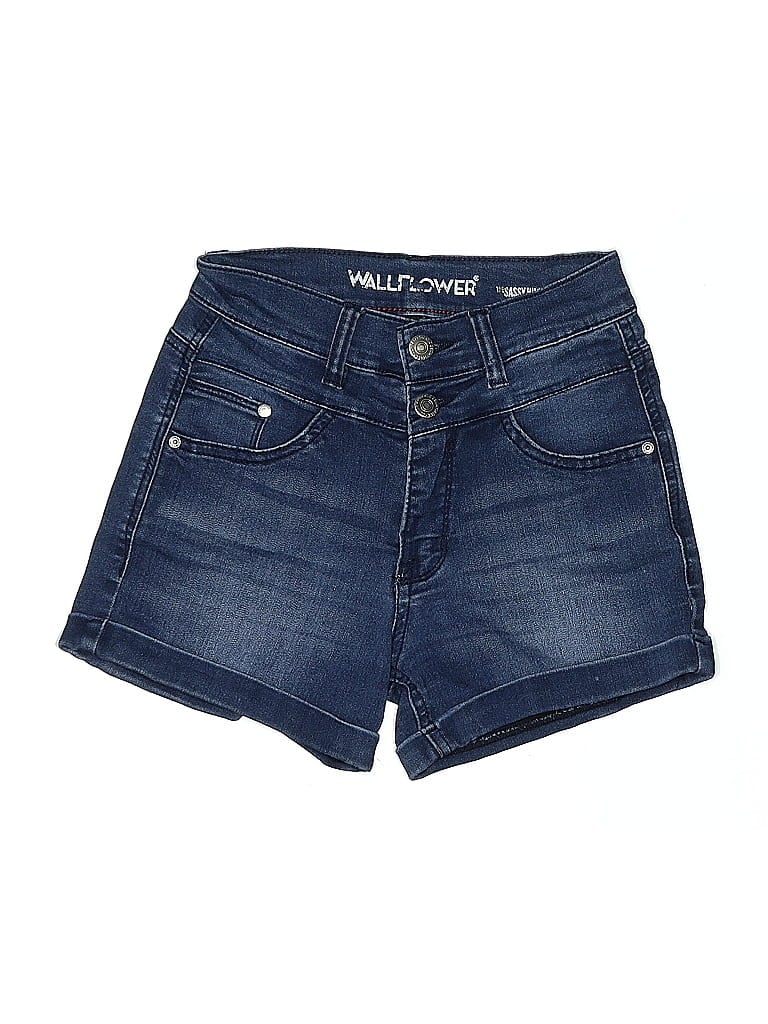 Wallflower Blue Denim Shorts Size 0 - photo 1