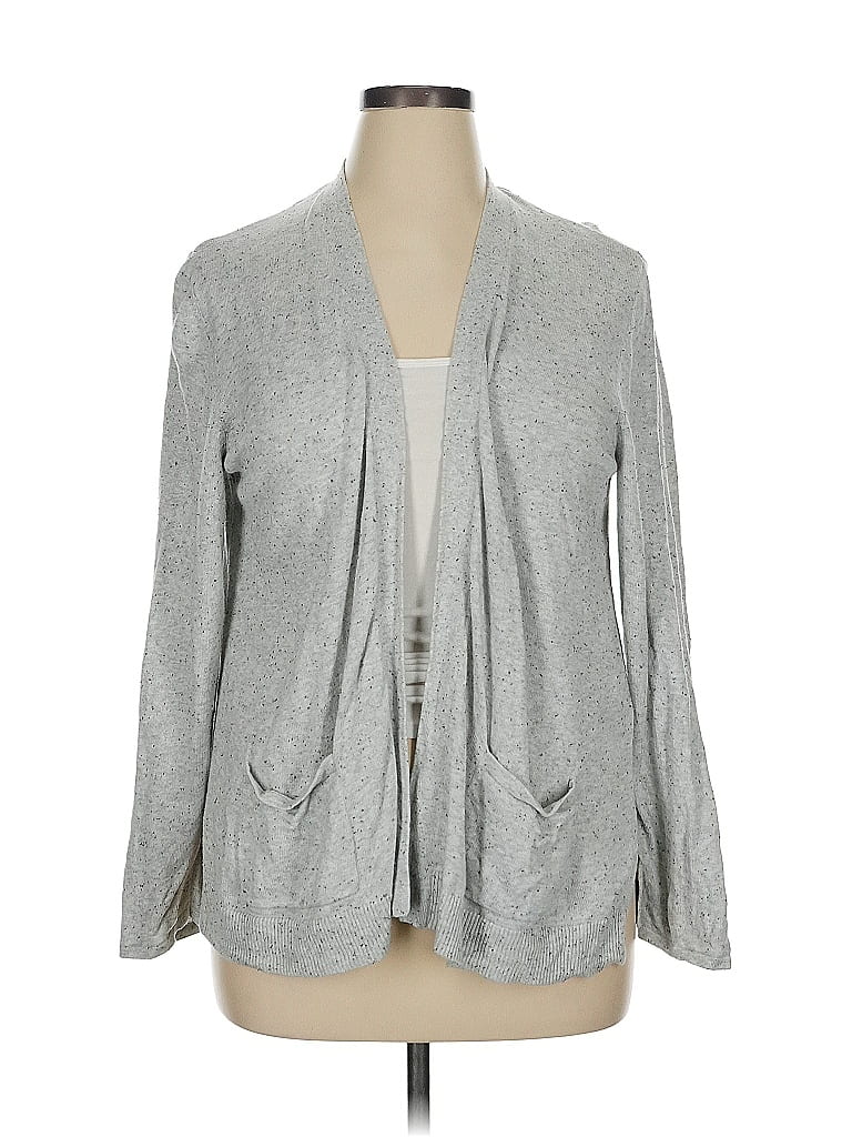 Pre-owned Croft & Barrow Cardigan Sweater In Gray