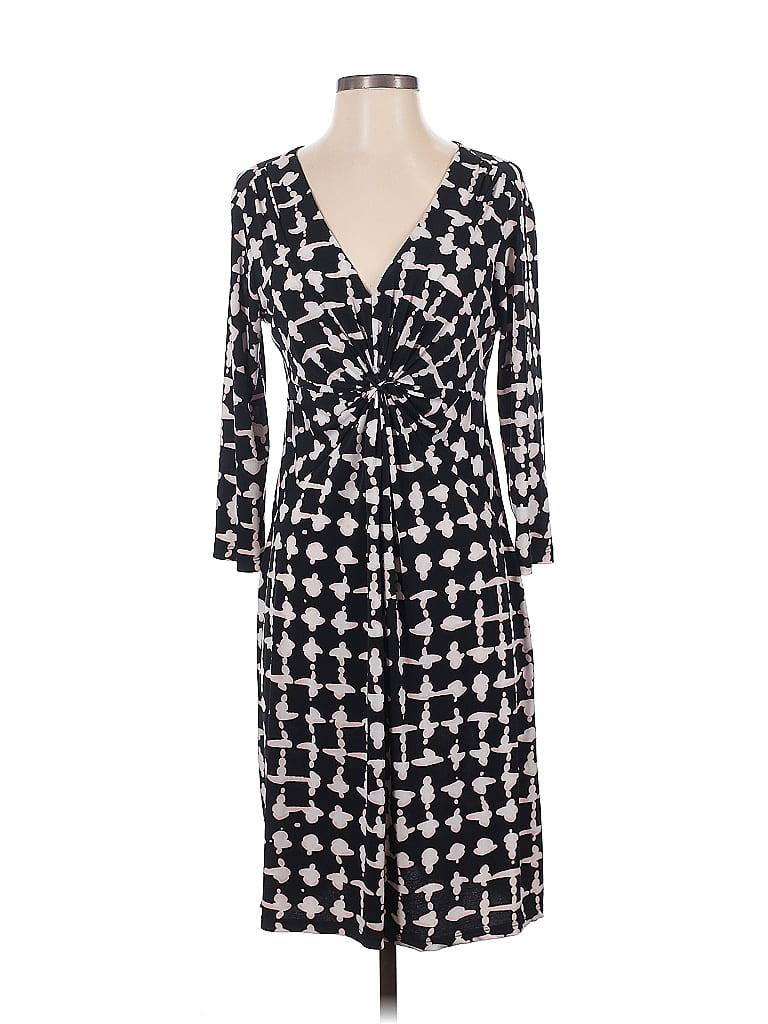 Christine Houndstooth Black Casual Dress Size M - photo 1