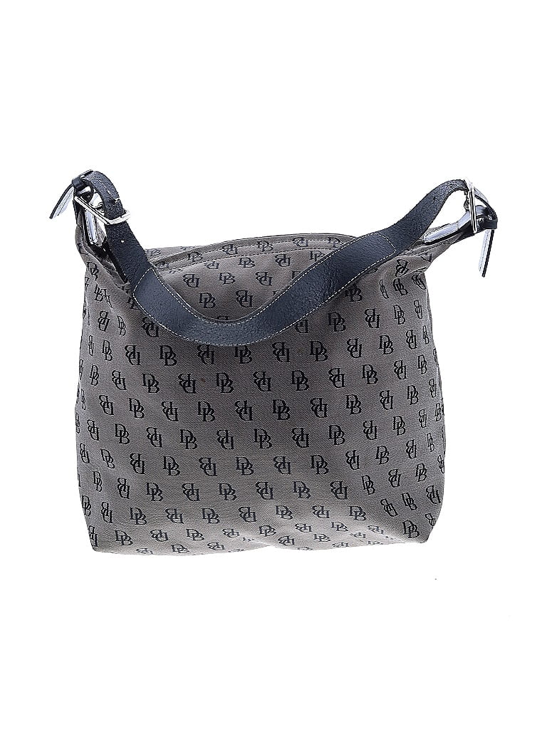 Dooney & Bourke 100% Canvas Print Gray Brown Shoulder Bag One size - photo 1