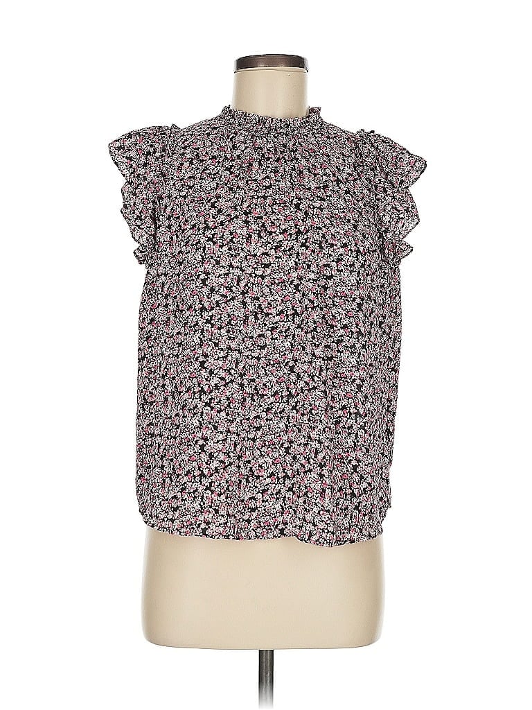 Pre-owned Ann Taylor Loft Outlet Short Sleeve Blouse In Pink