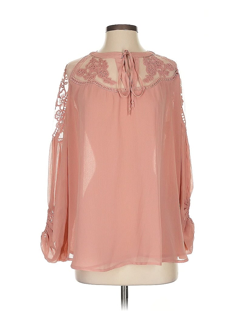 Pre-owned Hayden Long Sleeve Blouse In Pink
