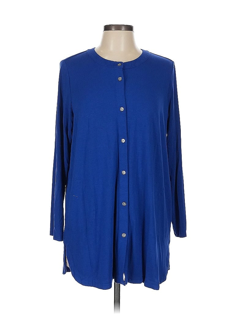 Click to view more detailed imagery on our partner's website Pre-owned Jjill Long Sleeve Henley Shirt In Blue