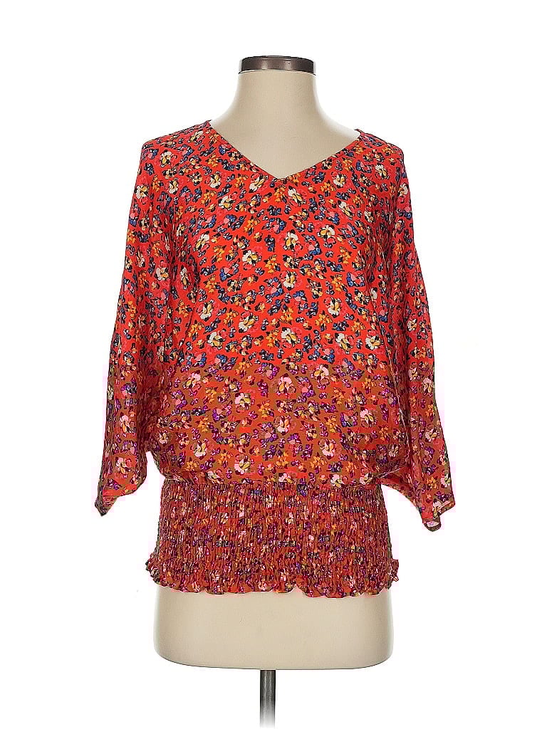 Pre-owned Vince Camuto 3/4 Sleeve Blouse In Orange