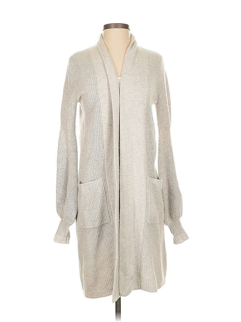 Pre-owned Bcbgmaxazria Wool Cardigan Sweater In Gray