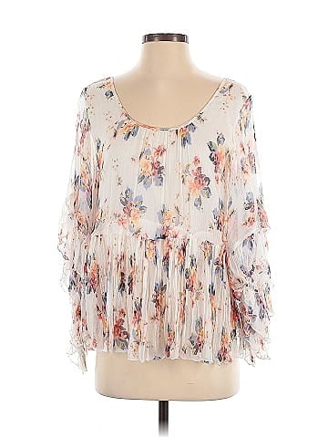Johnny Was 3/4 Sleeve Silk Top (view 1)