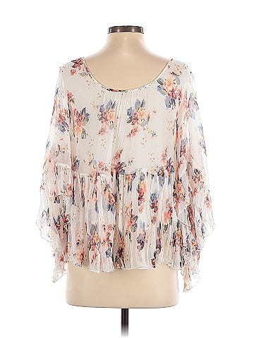 Johnny Was 3/4 Sleeve Silk Top (view 2)