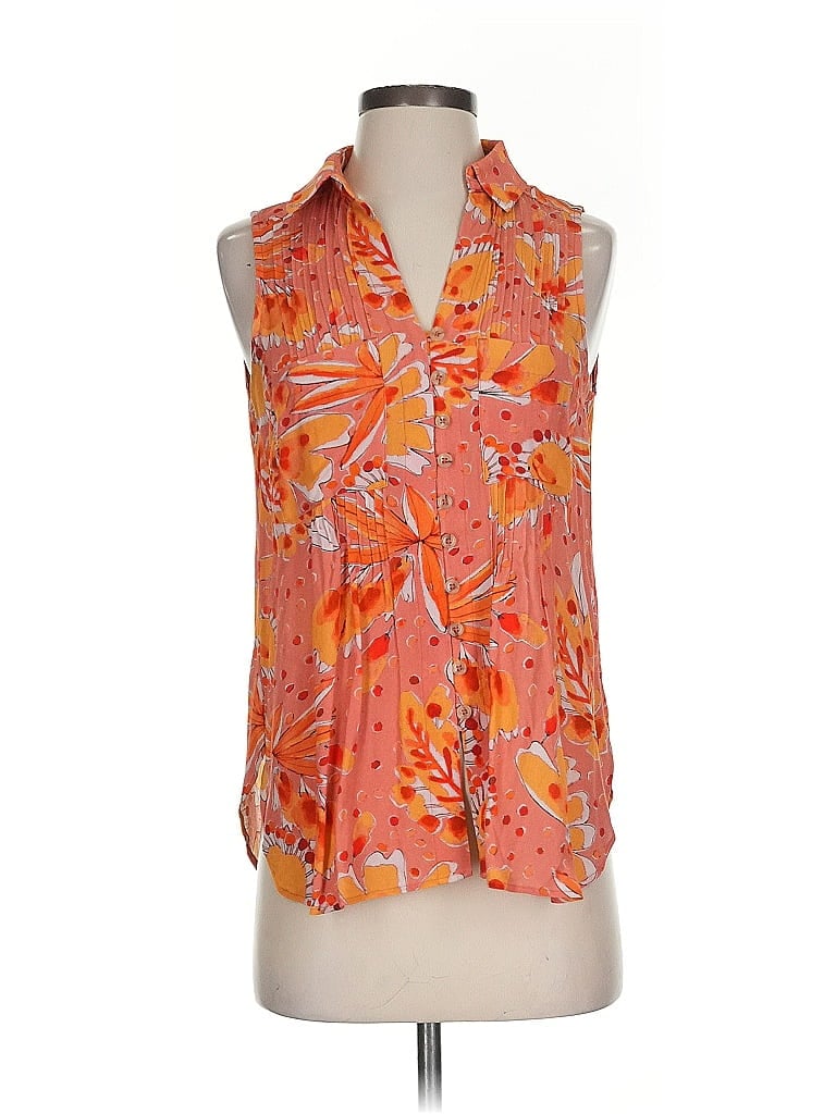 Click to view more detailed imagery on our partner's website Pre-owned Vera For Anthropologie Sleeveless Blouse In Pink