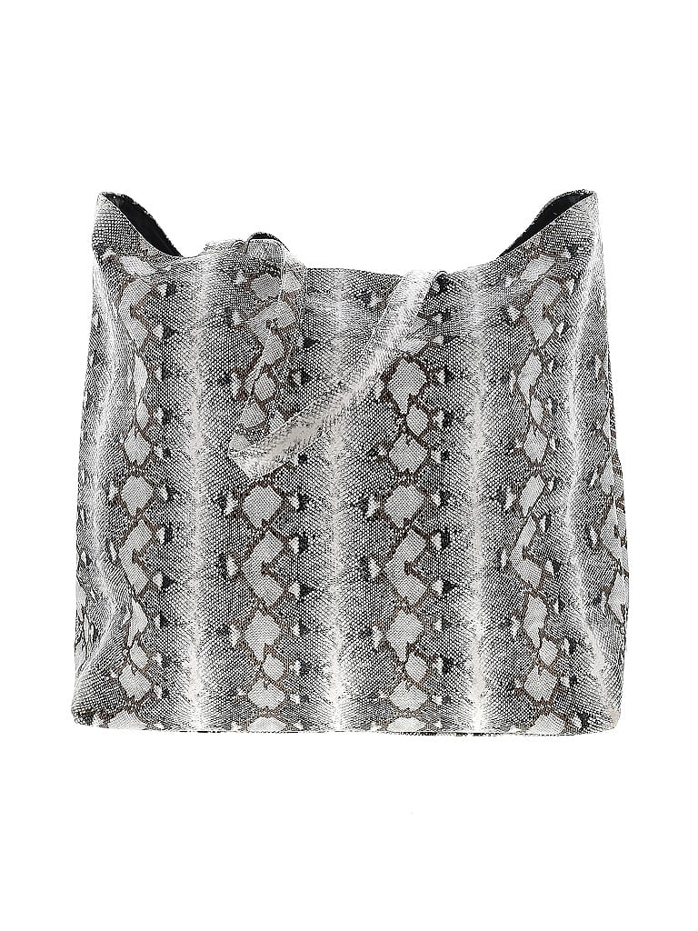 Saks Fifth Avenue 100% Polyvinyl Chloride Animal Print Silver Gray Tote One size - photo 1
